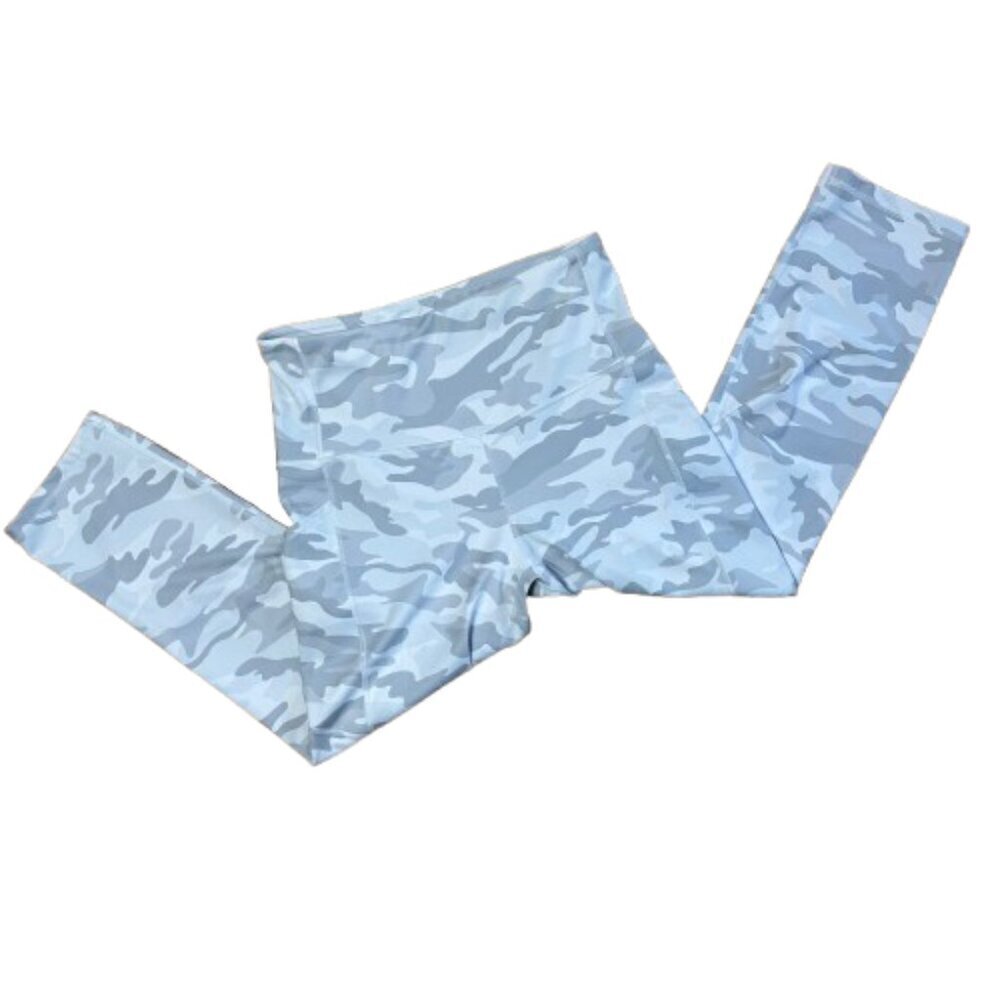 ODODOS White Camouflage Spandex Cropped Leggings Size Medium